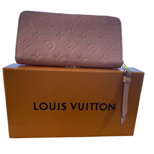 LOUIS VUITTON Long Zipper wallet Monogram Empreinte Pink